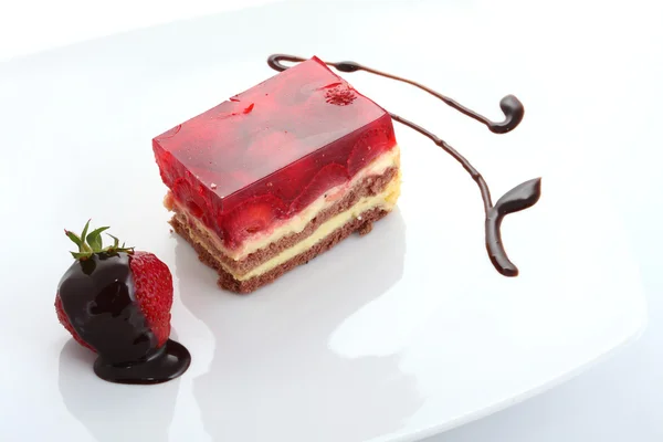 Erdbeer süßes Dessert — Stockfoto