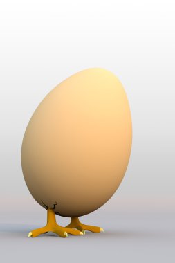 Egg on legs clipart