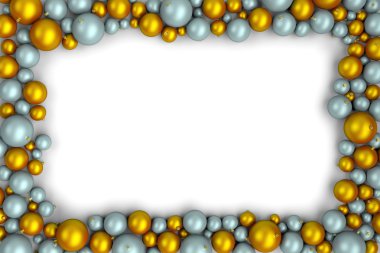 Christmas balls frame clipart