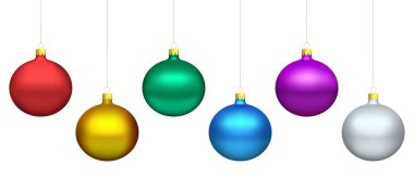 Vector christmas balls clipart