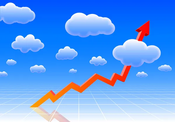 Gráfico de resultados elevados —  Vetores de Stock