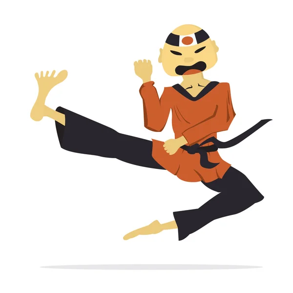 Мультфильм каратэ ниндзя — стоковый вектор