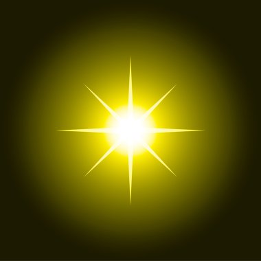 Yellow gradient star clipart