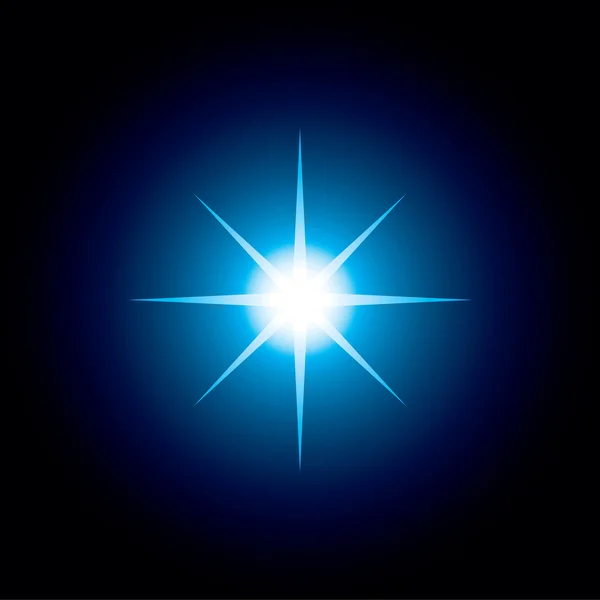 Blauwe kleurovergang ster te behalen — Stockvector