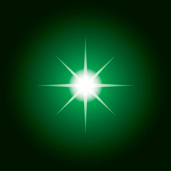 Groene gradiënt ster te behalen — Stockvector