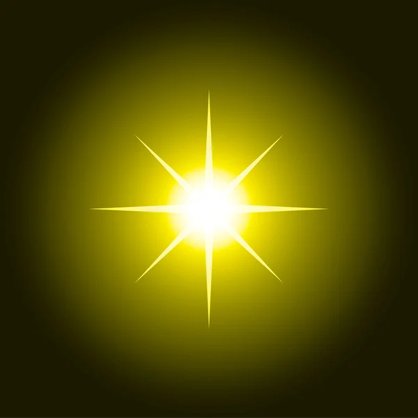 Žlutá hvězda přechodu — Stockový vektor
