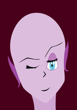 Alien girl clipart