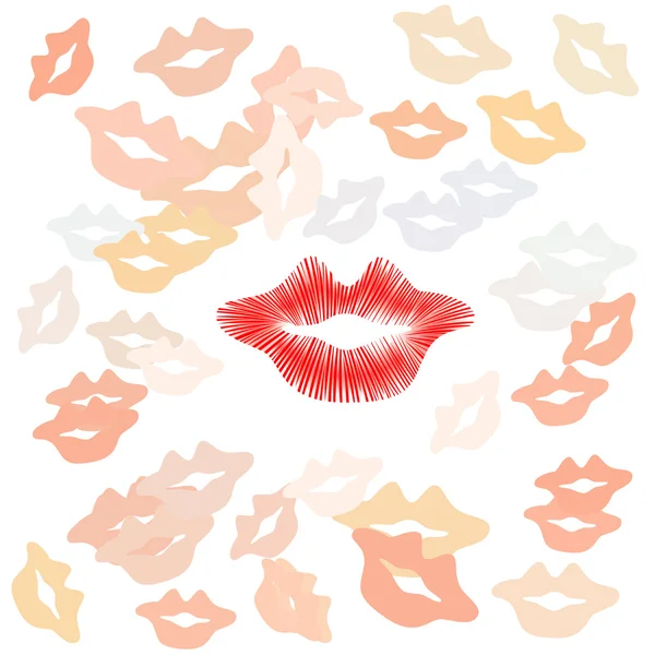 Impression lèvres — Image vectorielle