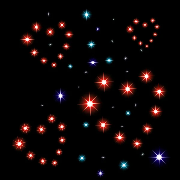Étoiles coeurs — Image vectorielle