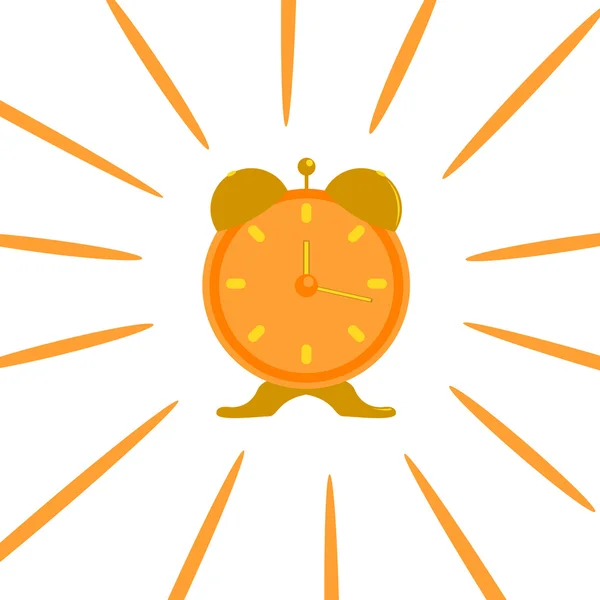 Despertador laranja — Vetor de Stock