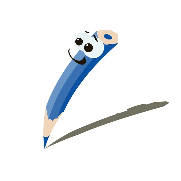 Lápis de desenho animado chocado — Vetor de Stock
