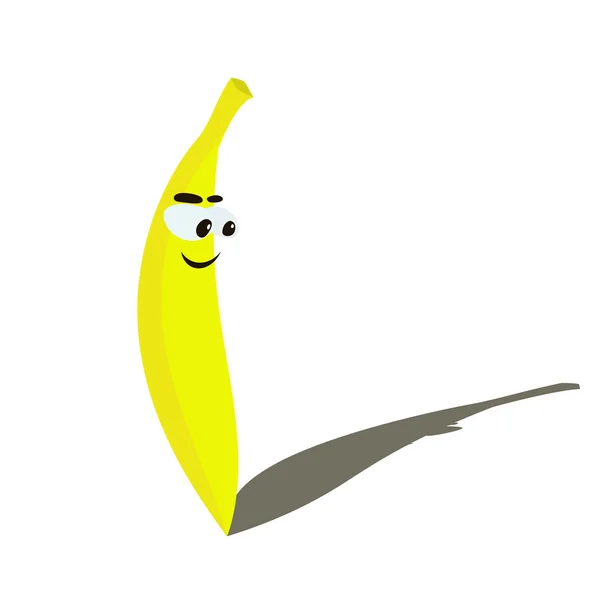 Banana dos desenhos animados — Vetor de Stock