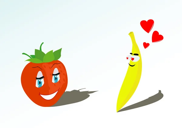 Φρούτα στην αγάπη — Διανυσματικό Αρχείο