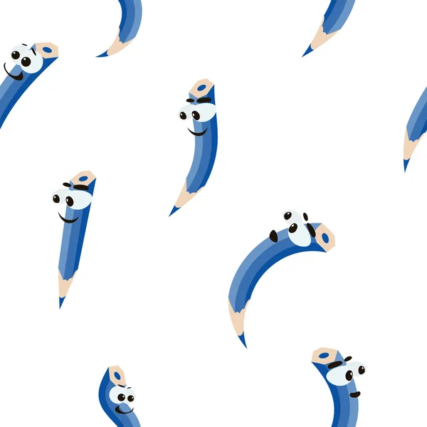 Crayon bleu sans couture — Image vectorielle