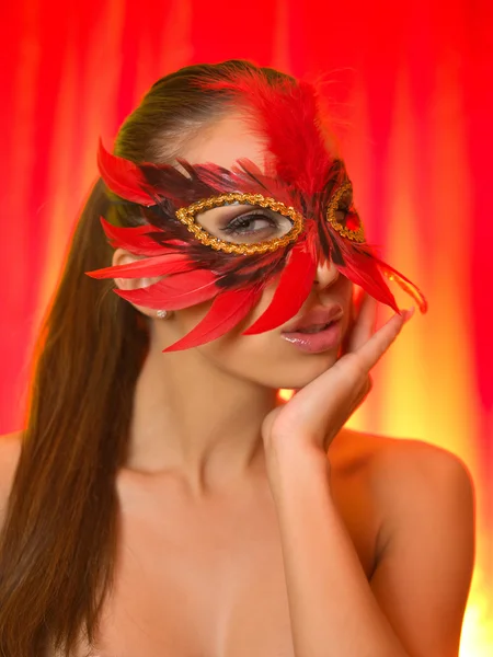 Sexy in Maske — Stockfoto