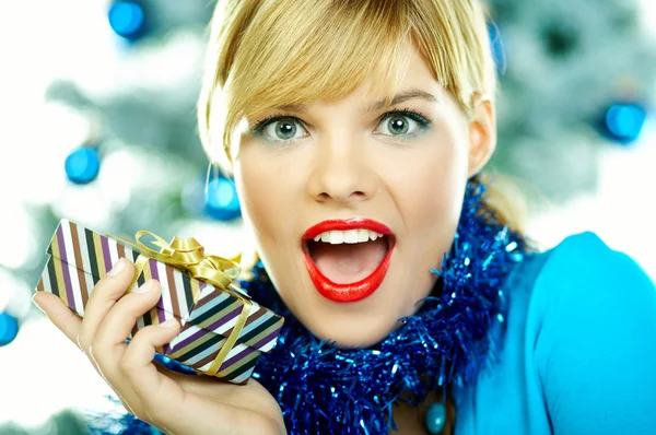 Prachtige blauwe Kerstmis — Stockfoto