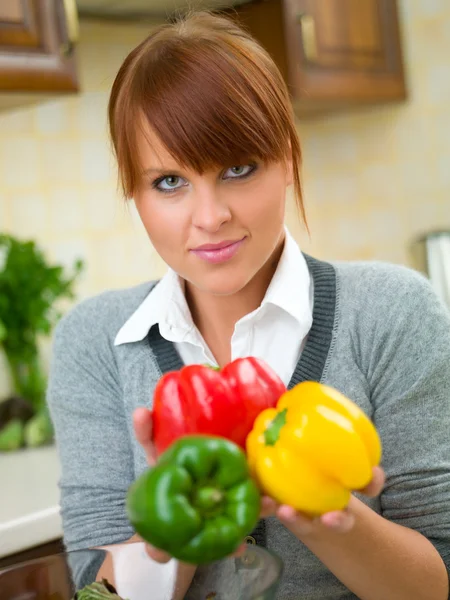 Woman in Kitchen — Stock Photo, Image