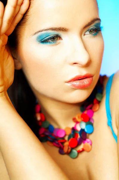 Maquiagem azul — Fotografia de Stock