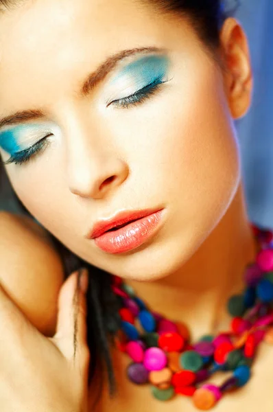 Makijaż niebieski — Zdjęcie stockowe