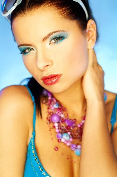 Blue Makeup — Stock Photo, Image