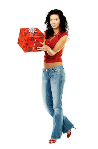 Give a gift — Stock Photo, Image