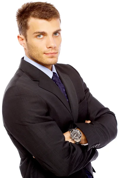 Portret van een jonge zakenman Stockfoto