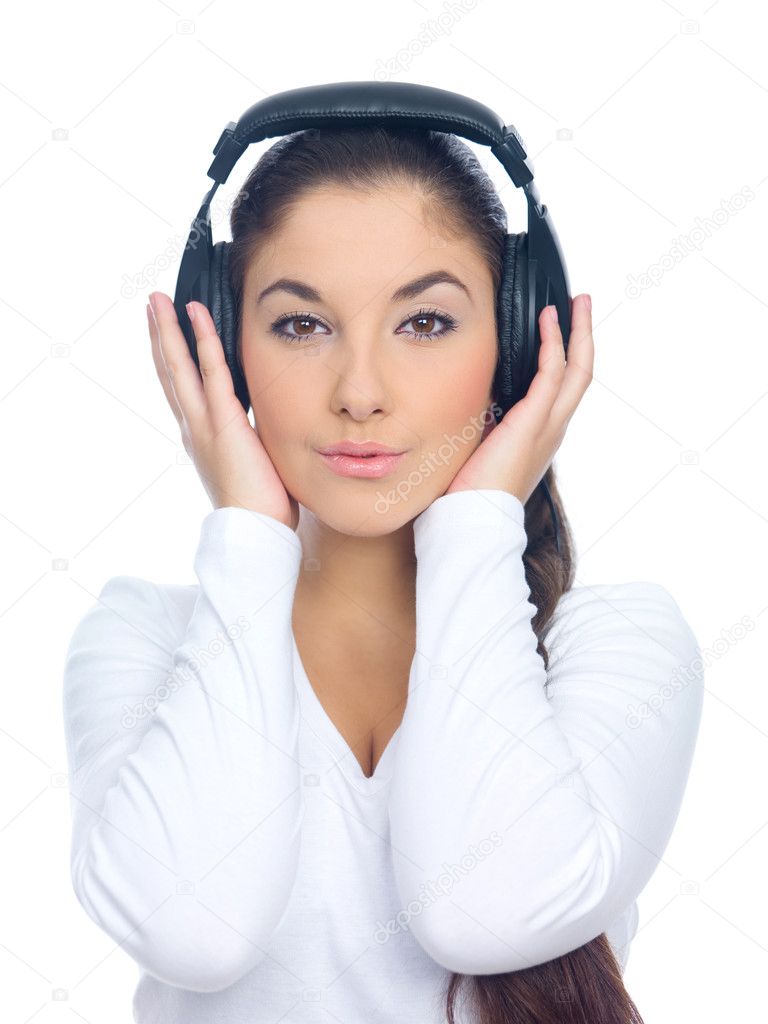 Girl with headphones — Stock Photo © dashek 1960384