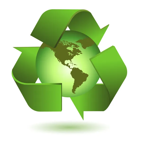 Recycler planète vecteur signe Illustration De Stock