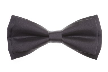 A black bow-tie on white background clipart