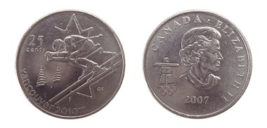 Canadian 25 cent clipart