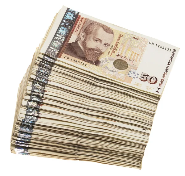Bolgár bankjegyek pénz — Stock Fotó