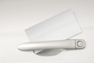 Araba kapısı etiket - yakın çekim