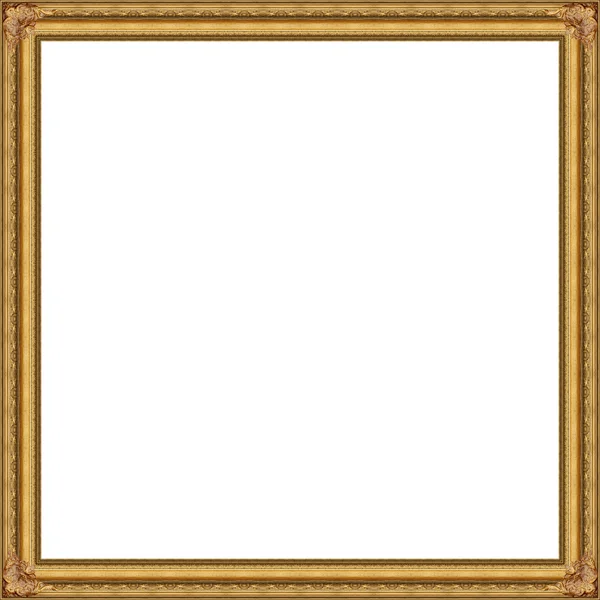 Gouden foto frame geïsoleerd wit — Stockfoto