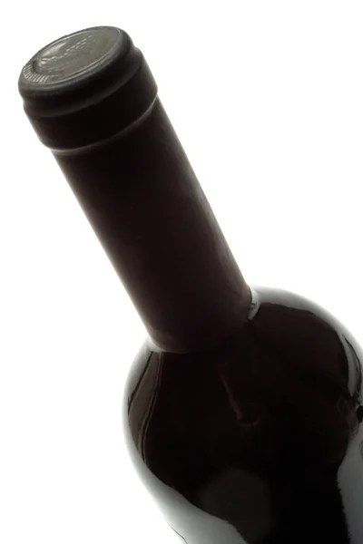 Detailní záběr izolovaná láhev vína — Stock fotografie