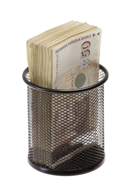 stock image Trash with banknotes as metaphor