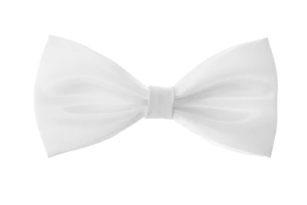 A white bow-tie on white background — Stock Photo, Image