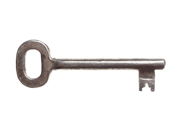 Κλειδί σε λευκό φόντο — Φωτογραφία Αρχείου