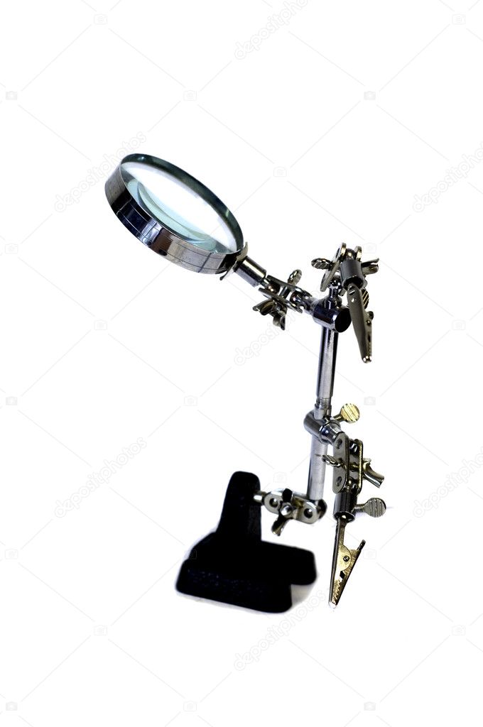 Magnifying glass - the assistant in work