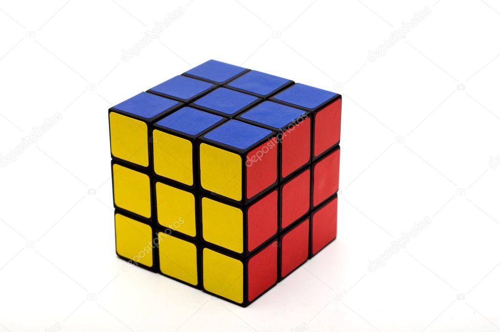 Cube-rubika on a white background