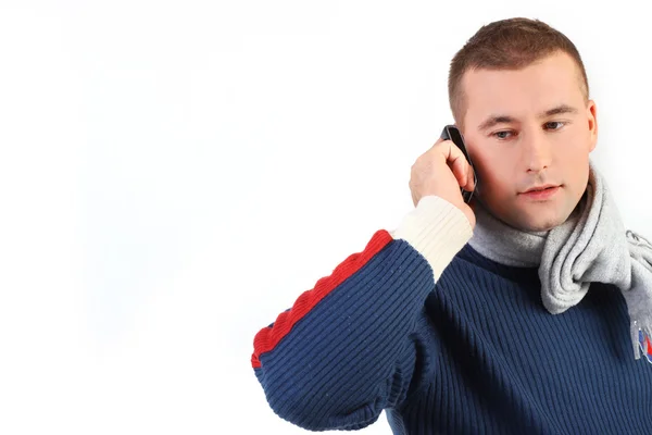 Young Man on Phone — Stock Photo, Image