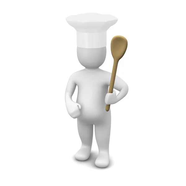 Cucinare con cucchiaio — Foto Stock