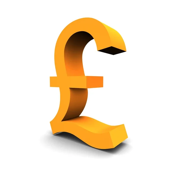 Pound symbol 3d rendered image — Stock Photo, Image