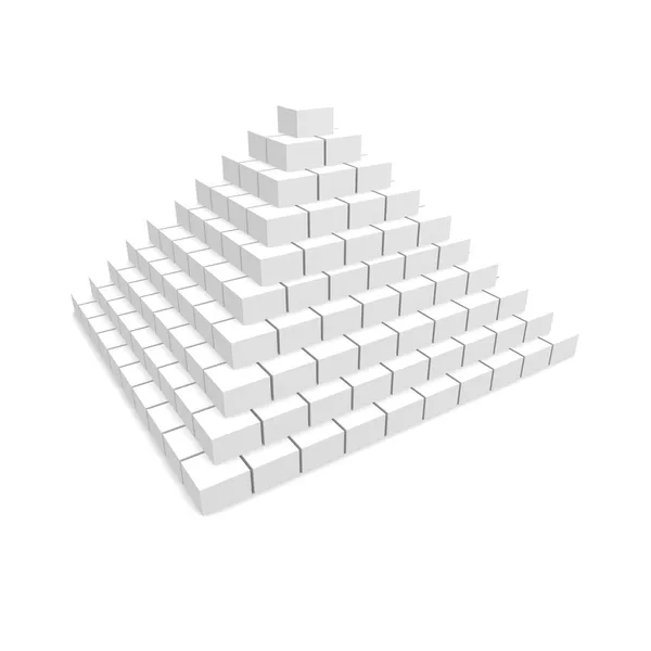 Piramida renderowanego obrazu 3d — Zdjęcie stockowe