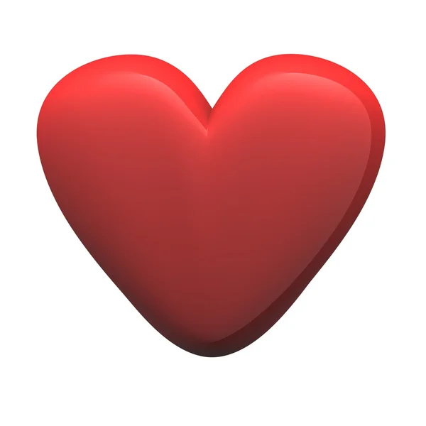 Glanzend rood hart — Stockfoto