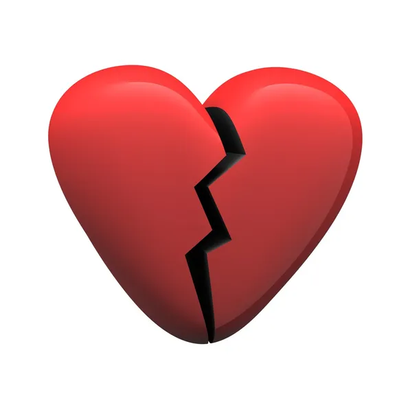 Brustet hjärta — Stockfoto
