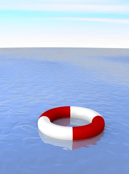 stock image Life ring in ocean