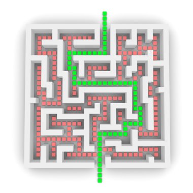 Path through labyrinth clipart