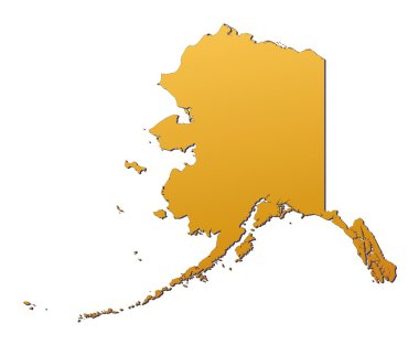 Alaska (USA) map clipart