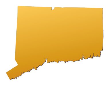 Connecticut (USA) map clipart