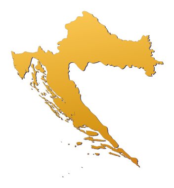 Croatia map clipart